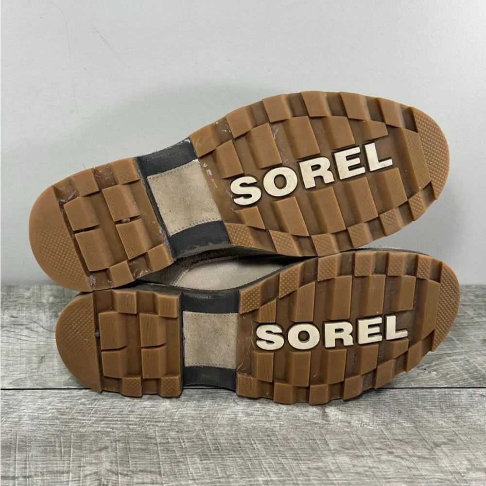 Sorel NM3848 Madson li Chukka Mens Waterproof Sand Tan Leather Booties Boots 9.5 - Picture 7 of 9